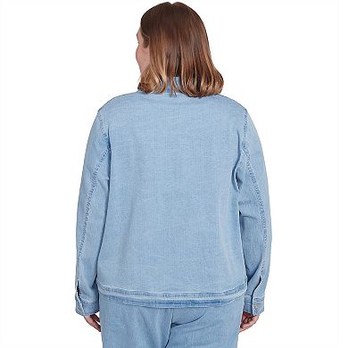 Plus Size Alfred Dunner Classic Fit Denim Jacket
