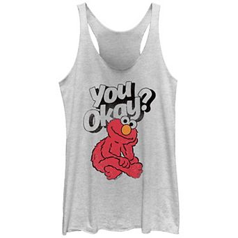 Juniors' PBS Kids Sesame Street Elmo You Okay Racerback Tank Top