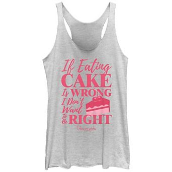 Juniors' Gilmore Girls Cake Quote Racerback Tank Top