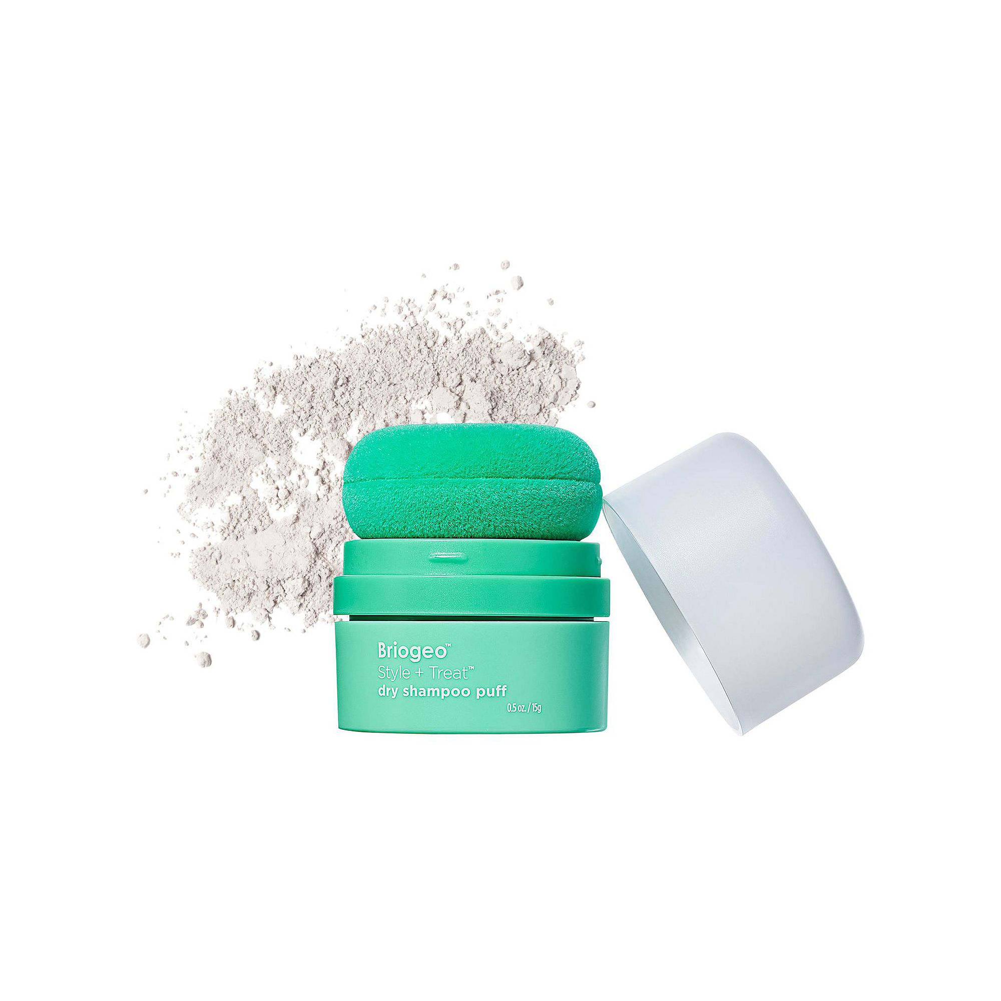 Briogeo Style + Treat Non-Aerosol & Talc-Free Dry Shampoo Powder Puff, Tran
