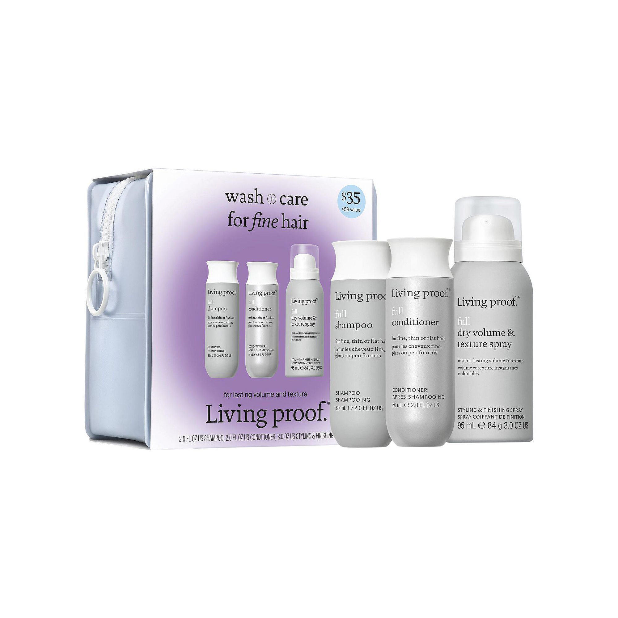 Living Proof Mini Full Shampoo, Conditioner and Texture Spray Set, None