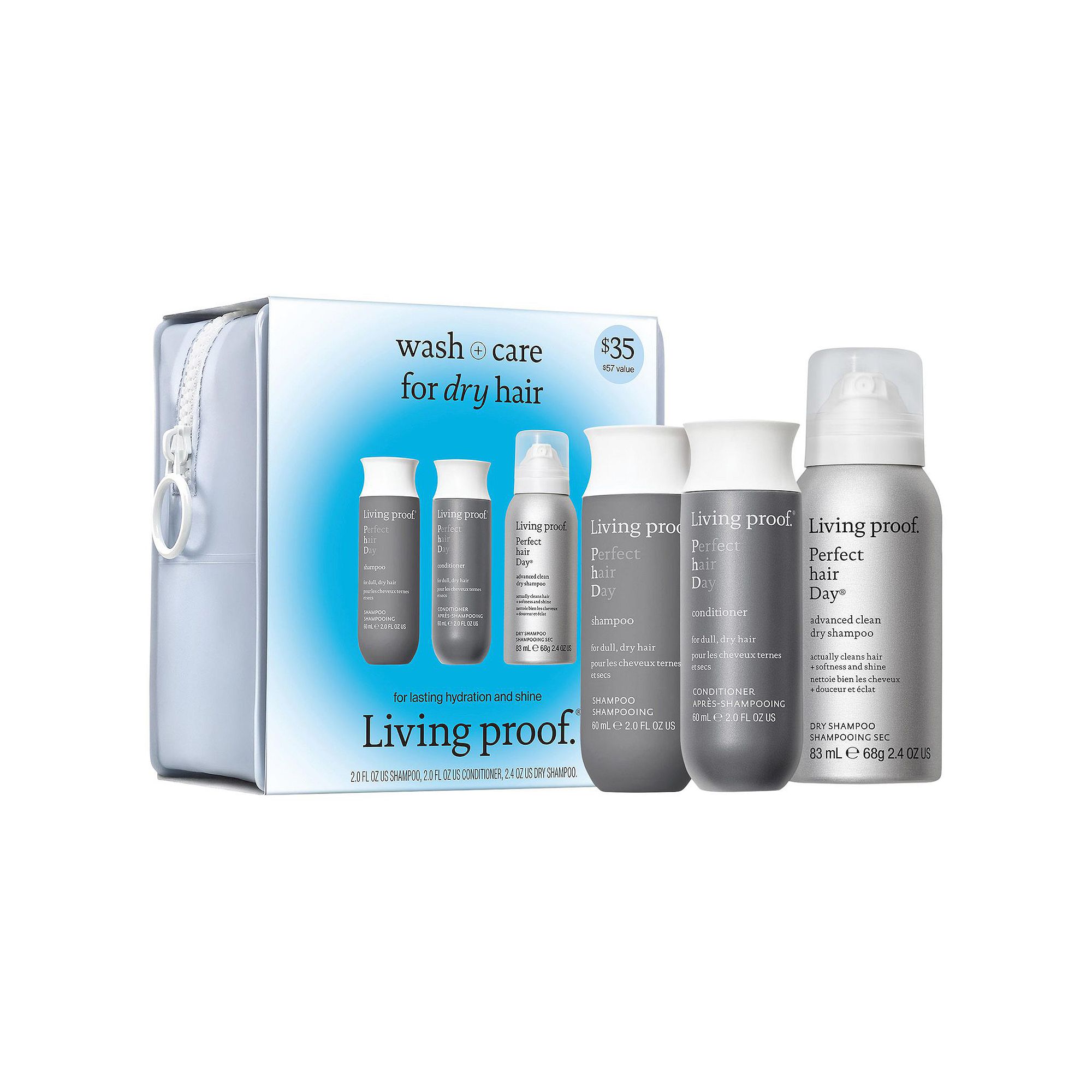 Living Proof Mini Perfect hair Day (PhD) Shampoo, Conditioner & Dry Shampoo