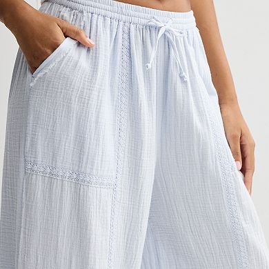 Juniors' SO® Low-Rise Double Gauze Joggers