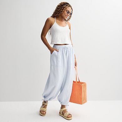 Juniors' SO® Low-Rise Double Gauze Joggers