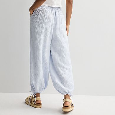 Juniors' SO® Low-Rise Double Gauze Joggers