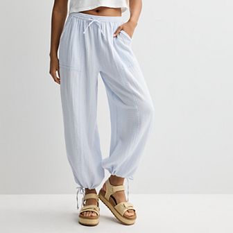 Juniors' SO® Low-Rise Double Gauze Joggers