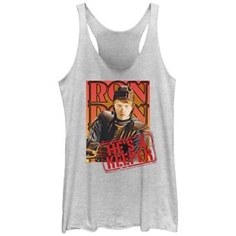 Juniors' Harry Potter Ron Weasley He's A Keeper Racerback Tank Top