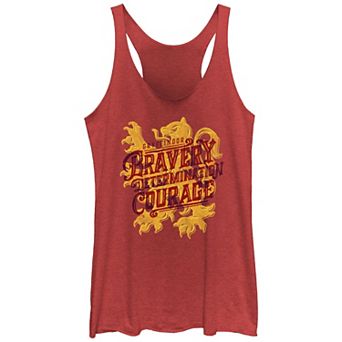 Juniors' Harry Potter Gryffindor Bravery Determination Courage Racerback Tank Top
