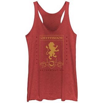 Juniors' Harry Potter Gryffindor Crest Courage Bravery Determination Racerback Tank Top