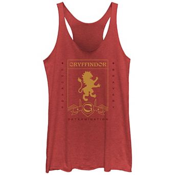 Juniors' Harry Potter Gryffindor Crest Courage Bravery Determination Racerback Tank Top