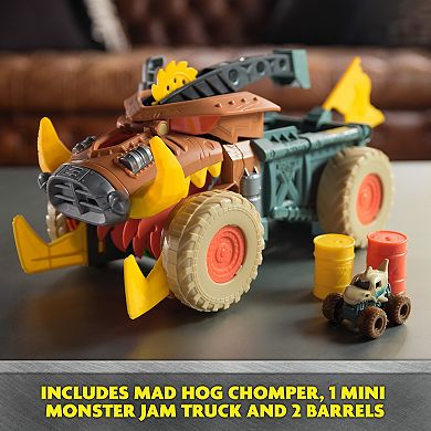 Monster Jam Megalodon Mini Jams & Mad Hog Chomper Truck Set