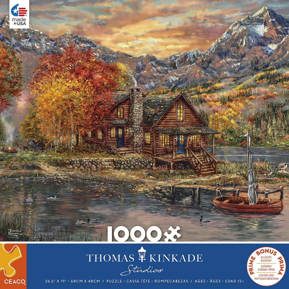 Ceaco Thomas Kinkade A Perfect Fall Day 1000 Piece Jigsaw Puzzle