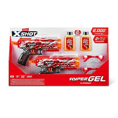 XSHOT Hyper Gel Stinger Blaster Two Pack with 6,000 Hyper Gel Pellets
