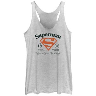 Juniors' DC Comics Superman 1938 Rise Above The Odds Racerback Tank Top