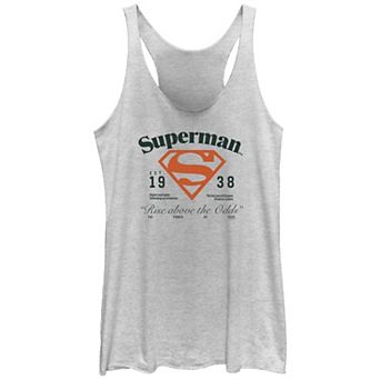 Juniors' DC Comics Superman 1938 Rise Above The Odds Racerback Tank Top
