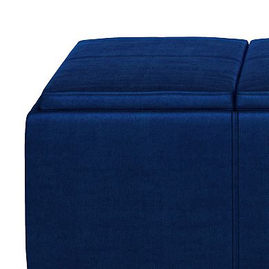 Simpli Home Avalon 3 Trays & Storage Ottoman