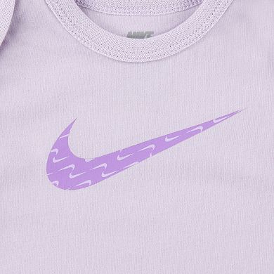 Newborn Baby Girls Nike Swoosh Motion Ruffle Bodysuit & Leggings 2-Piece Set