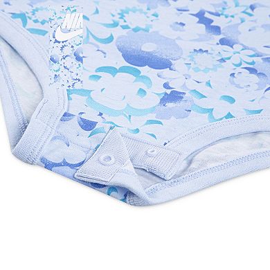 Newborn Baby Girls Nike Floral Bodysuit & Leggings 2-Piece Set