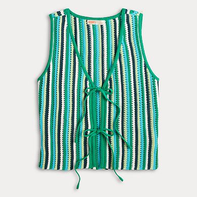 Women's INTEMPO™ Crochet Tie-Front Tank Top