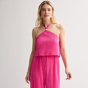 Women's INTEMPO™ Plisse Halter Jumpsuit