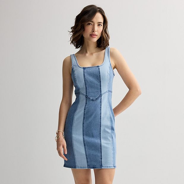 Black Dress Wilfred Daphne Dress Daphne Denim Mini Dress In Raw Wash JAG