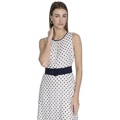 Women's La Nouvelle Renaissance Sleeveless Belted Hem Dress