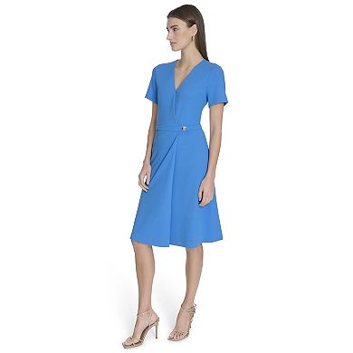 Women's La Nouvelle Renaissance Short Sleeve Surplice Short Dress