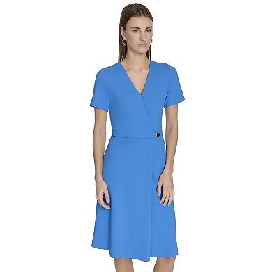 Women's La Nouvelle Renaissance Short Sleeve Surplice Short Dress