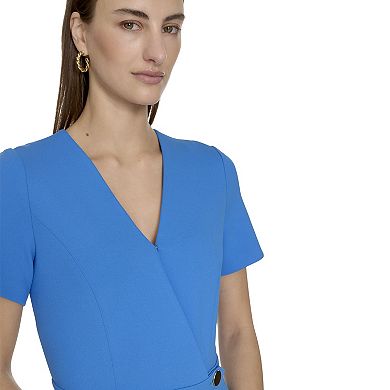 Women's La Nouvelle Renaissance Short Sleeve Surplice Short Dress
