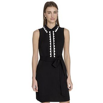 Women's La Nouvelle Renaissance Sleeveless Scallop Trim Dress