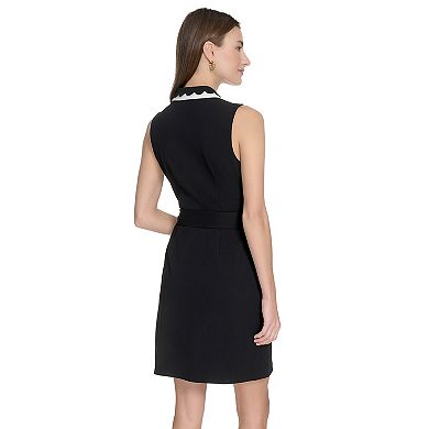 Women's La Nouvelle Renaissance Sleeveless Scallop Trim Dress