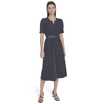 Women's La Nouvelle Renaissance Belted Surplice Midi Dress
