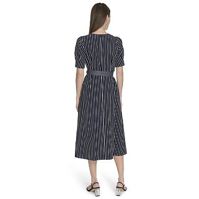 Women's La Nouvelle Renaissance Belted Surplice Midi Dress