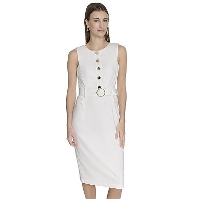 Women's La Nouvelle Renaissance Sleeveless Belted Midi Dress