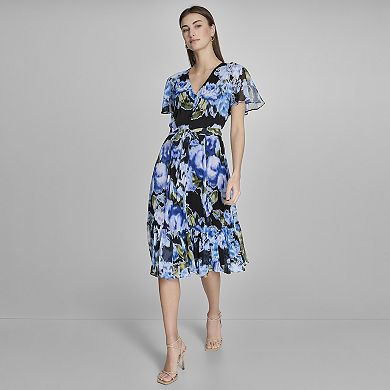 Women's Harper Rose V-Neck Button Front Short Dress
