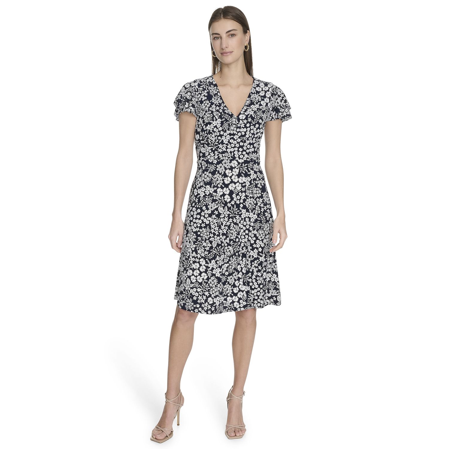Женские платья Harper Rose Ruffle Sleeve V-Neck Dress