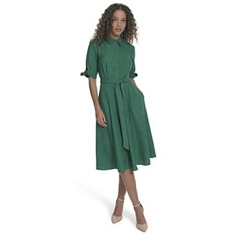 Women's Harper Rose Collared Tie Sleeve Midi Dress