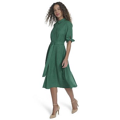 Women's Harper Rose Collared Tie Sleeve Midi Dress