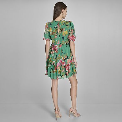 Women's Harper Rose Ruched Neck Tiered Short Dress