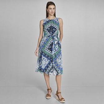 Women's Harper Rose Sleeveless Belted Midi Dress