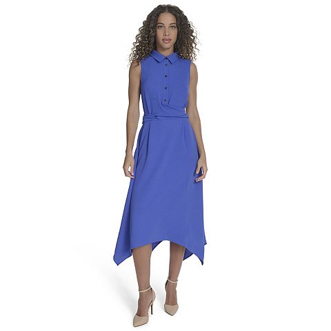Женские платья Harper Women's Harper Rose Collared Criss-Cross Midi Shirt Dress