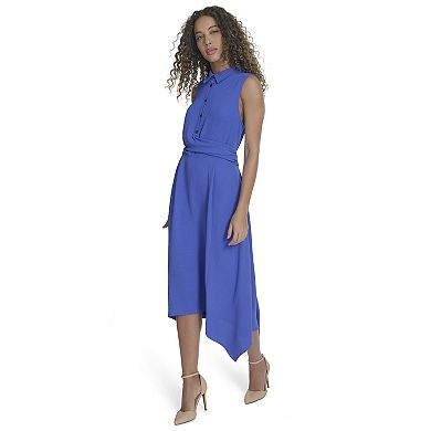 Women's Harper Rose Collared Criss-Cross Midi Shirt Dress