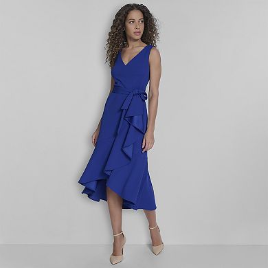 Women's Andrew Marc Marc New York Sleeveless Ruffle Wrap Midi Dress