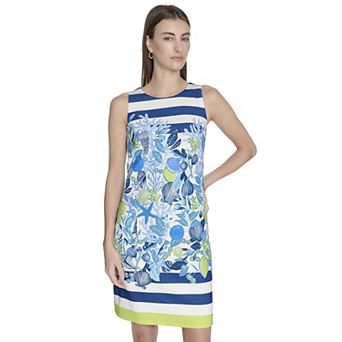 Women's Andrew Marc Sleeveless Textured Sheath Dress