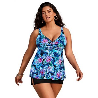 Swimsuits for All Women's Bra Sized Sweetheart Underwire Tankini Top