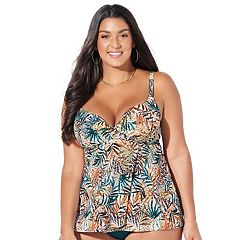 Tie Front Underwire eval Plus Size Tankini