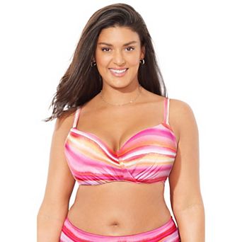 Swimsuits for All Women's Ruler Bra Sized Underwire Bikini Top