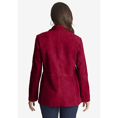 Jessica London Women's Plus Size Suede Blazer
