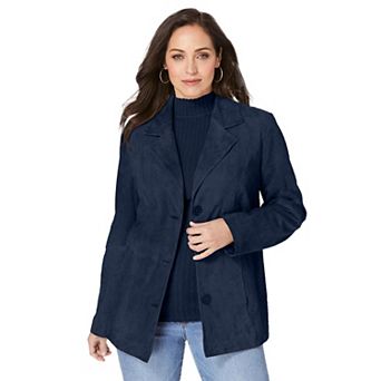 Jessica London Women's Plus Size Suede Blazer