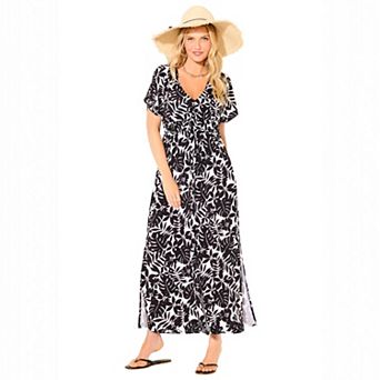 Swimsuits for All Women's Pack & Go Wrinkle-Resistant Maxi Cover Up Dress